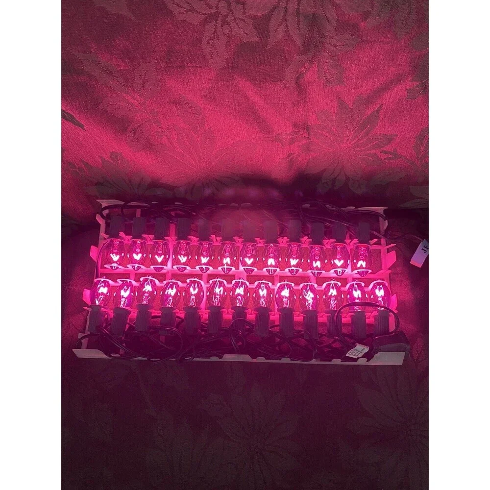 Sylvania 25’ Halloween Christmas Lights Set C7 Transparent Purple 25 Count
